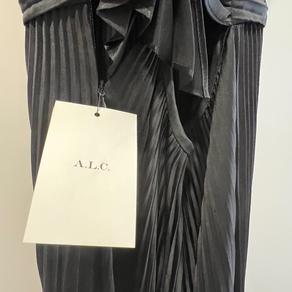 A.L.C Silk Pleated Dress Full Length - Picture 3 of 4